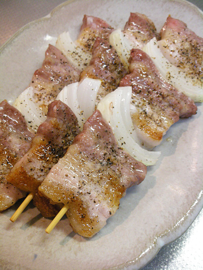 豚バラ肉串焼き