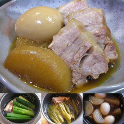 豚の角煮を炊飯器